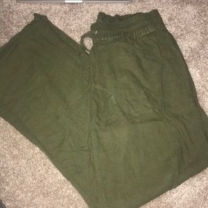 Forever 21 green flowy pants